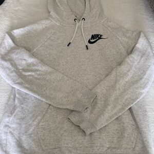 White Heather/Grey Nike Hoodie